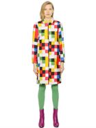 Au Jour Le Jour Square Printed Felt Coat
