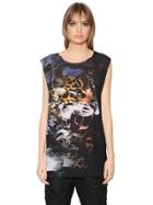 Diesel Wes-c Sleeveless Panther Printed T-shirt