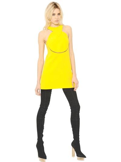 Versace Cutout Silk Crepe Dress