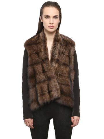Rick Owens Hun Nappa Leather & Fisher Jacket
