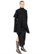 Rick Owens Asymmetrical Heavy Wool Coat