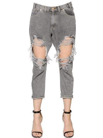 One Teaspoon Saints Destroyed Stretch Denim Jeans