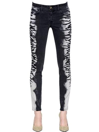 Just Cavalli Embellished Stretch Cotton Denim Jeans