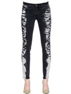 Just Cavalli Embellished Stretch Cotton Denim Jeans