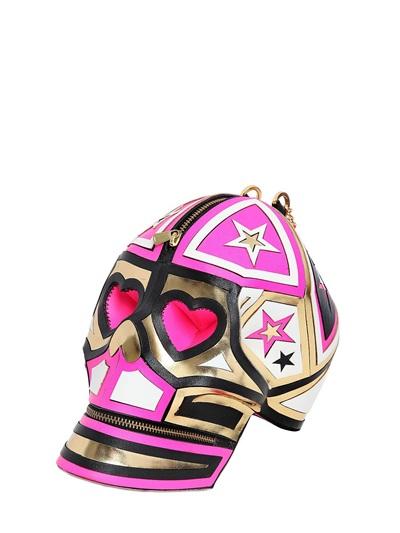 Manish Arora Leather Skull Clutch