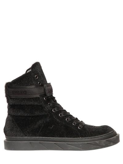 D By D Faux Fur High Top Sneakers