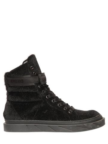 D By D Faux Fur High Top Sneakers