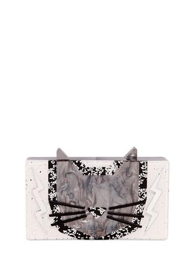 Karl Lagerfeld Karl Glittered Perspex Clutch