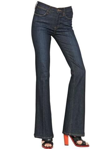 Frame - High Waist Flared Stretch Denim Jeans