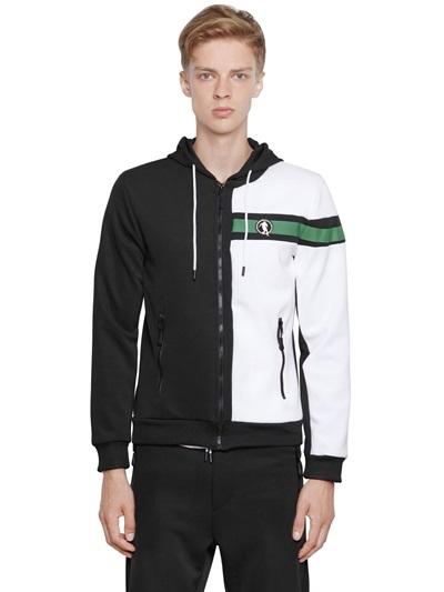 Dirk Bikkembergs Two Tone Zip-up Nylon Sweatshirt