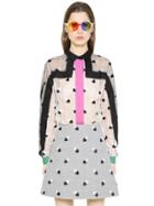 Marco De Vincenzo Pleated Mohair Embroidered Lace Shirt