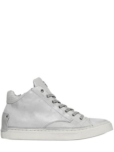 Crime Leather & Waxed Canvas High Top Sneakers
