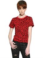 Saint Laurent Printed Cotton Jersey T-shirt