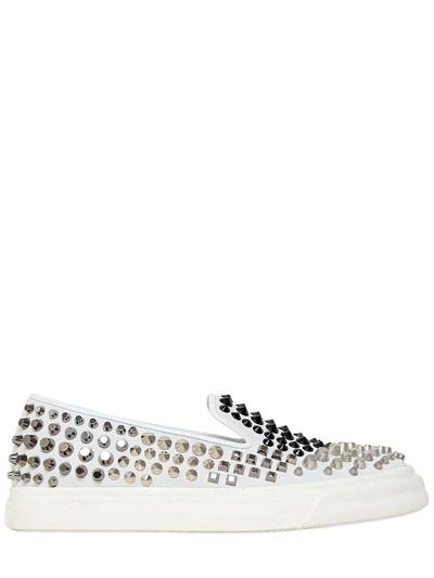 Giuseppe Zanotti Gradient Studded Suede Slip On Sneakers