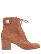 Gianvito Rossi 60mm Lace-up Suede Ankle Boots