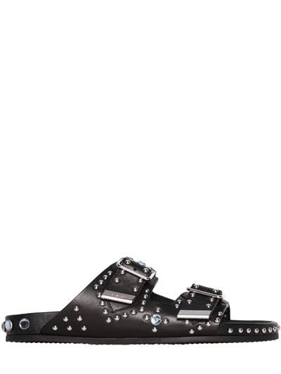 Givenchy Swiss Studded Leather Slide Sandals