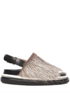 Marni 50mm Fur Slingback Sandals