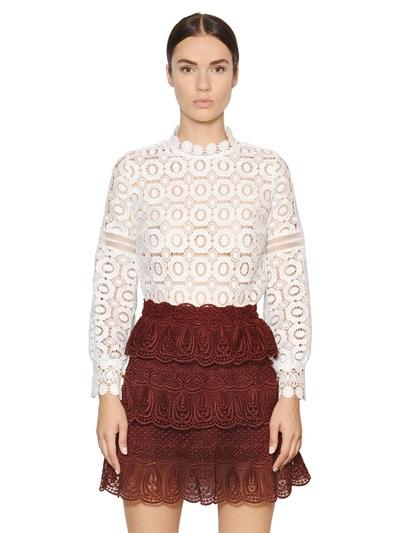 Self-portrait Crochet Lace Top