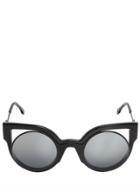 Fendi Mirrored Lenses Cat Eye Sunglasses