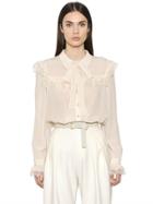 Philosophy Di Lorenzo Serafini Silk Blend Crepe De Chine Shirt