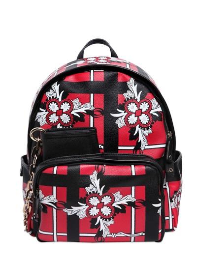 Dsquared2 Floral Printed Coated Canvas Backpack