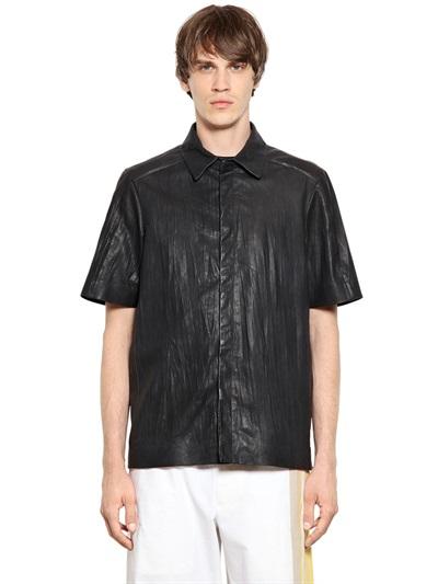 Jil Sander Crinkled Nappa Leather Shirt