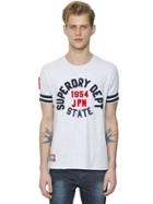 Superdry Embroidered Cotton Blend Jersey T-shirt