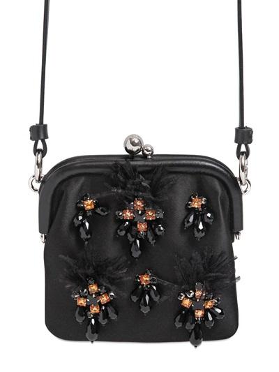 N 21 N&deg;21 Embroidered Grosgrain Shoulder Bag