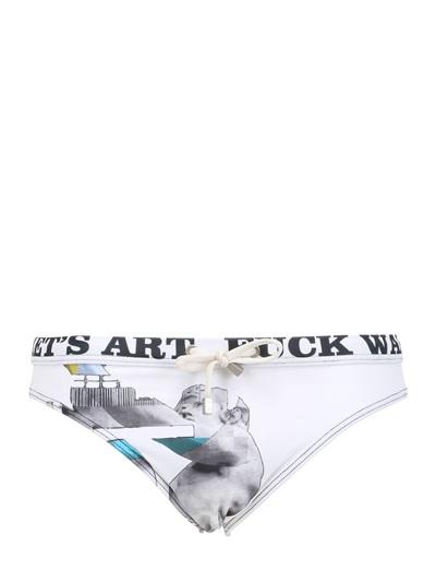 Frankie Morello Printed Lycra Swim Briefs