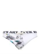 Frankie Morello Printed Lycra Swim Briefs