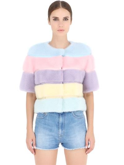 Simonetta Ravizza Embellished Mink Fur Jacket