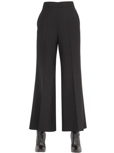 Calvin Klein Collection Flared & Cropped Stretch Wool Pants