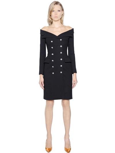 Faith Connexion Off The Shoulder Techno Crepe Dress