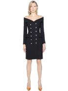 Faith Connexion Off The Shoulder Techno Crepe Dress