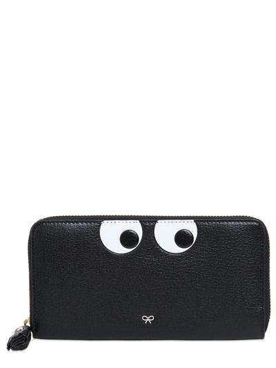 Anya Hindmarch Eyes Embossed Leather Zip Around Wallet