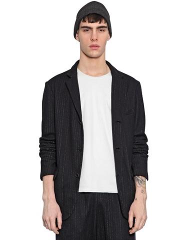 08 Sircus 3 Button Pinstriped Wool Jersey Jacket