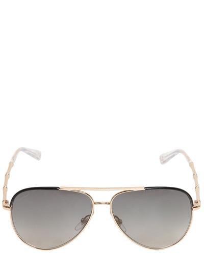 Gucci Bamboo Effect Aviator Sunglasses