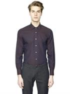 Lardini Cotton Polka Dot Jacquard Shirt
