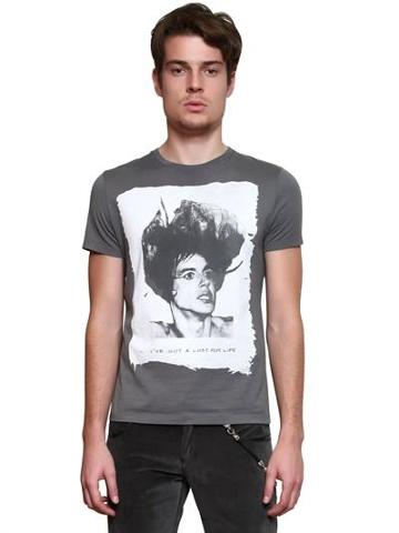 John Richmond - Iggy Pop Printed Cotton Jersey T-shirt