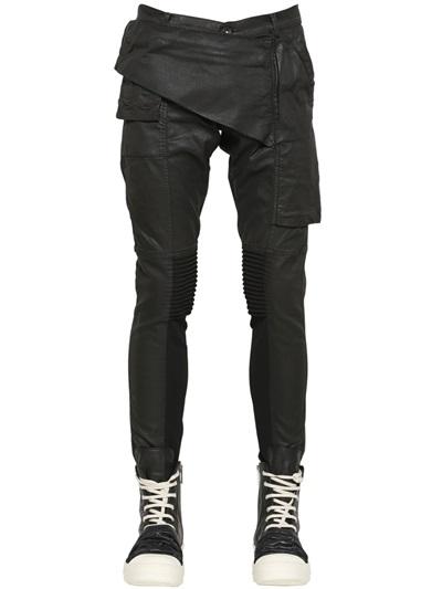 Rick Owens Drkshdw 19cm Flap Coated Stretch Denim