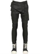 Rick Owens Drkshdw 19cm Flap Coated Stretch Denim