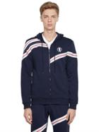 Dirk Bikkembergs Wave Inserts Zip-up Cotton Sweatshirt