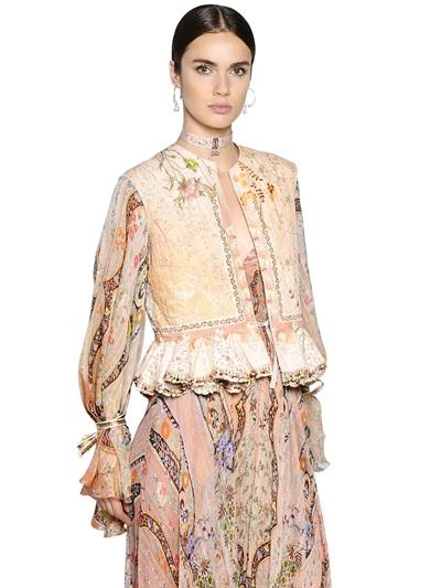 Etro Embellished & Quilted Cotton Poplin Vest