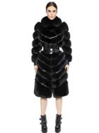 Alexander Mcqueen Fox Fur & Nappa Leather Coat