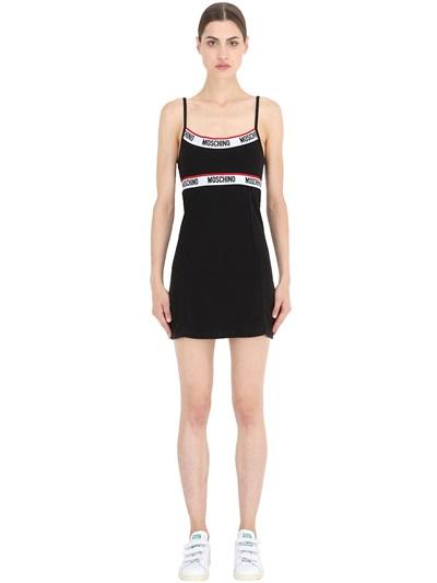 Moschino Underwear Rib Cotton Slip Dress
