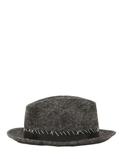 Miharayasuhiro Adjustable Wool & Linen Hat W/ Stitching