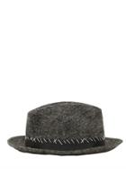 Miharayasuhiro Adjustable Wool & Linen Hat W/ Stitching
