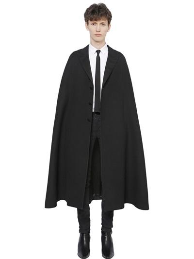 Saint Laurent Diagonal Wool Cape