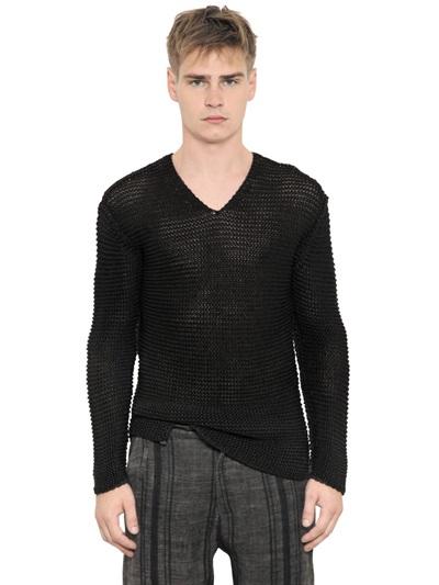 Isabel Benenato Textured Hemp & Cotton Blend Sweater