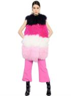 Msgm Patchwork Mongolia Fur Vest
